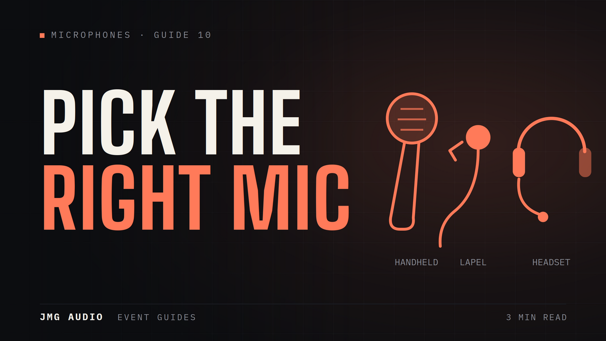 Handheld, Lapel or Headset? Choosing the Right Event Mic