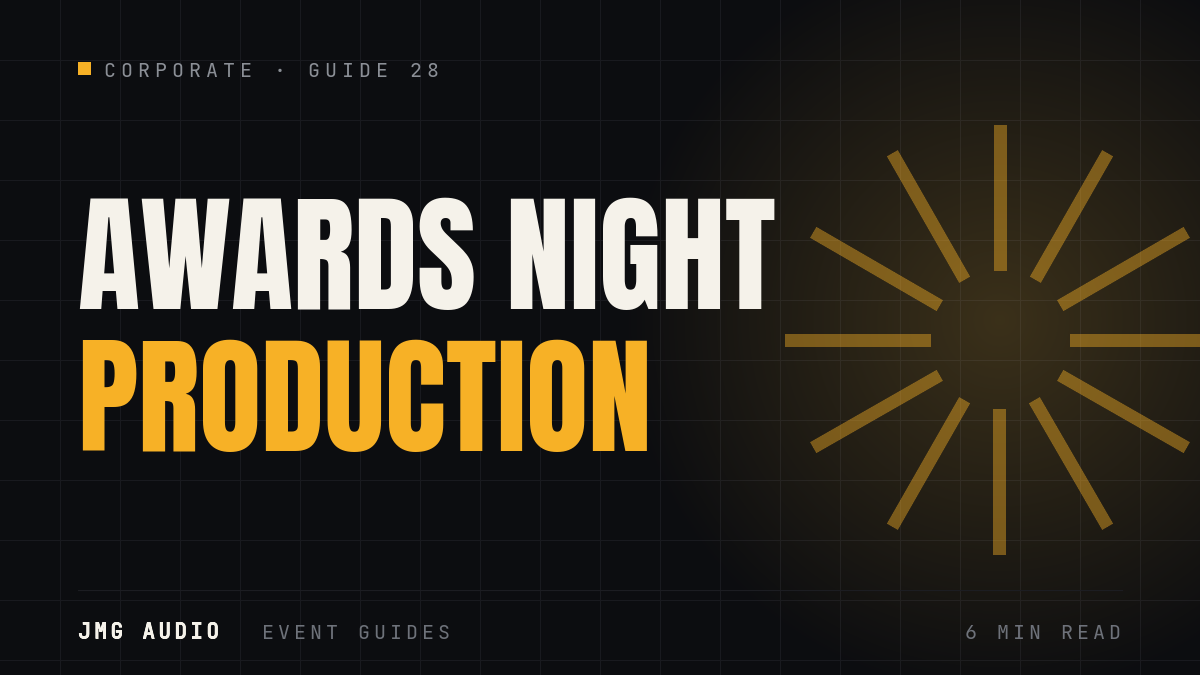 How to Produce a Corporate Awards Night