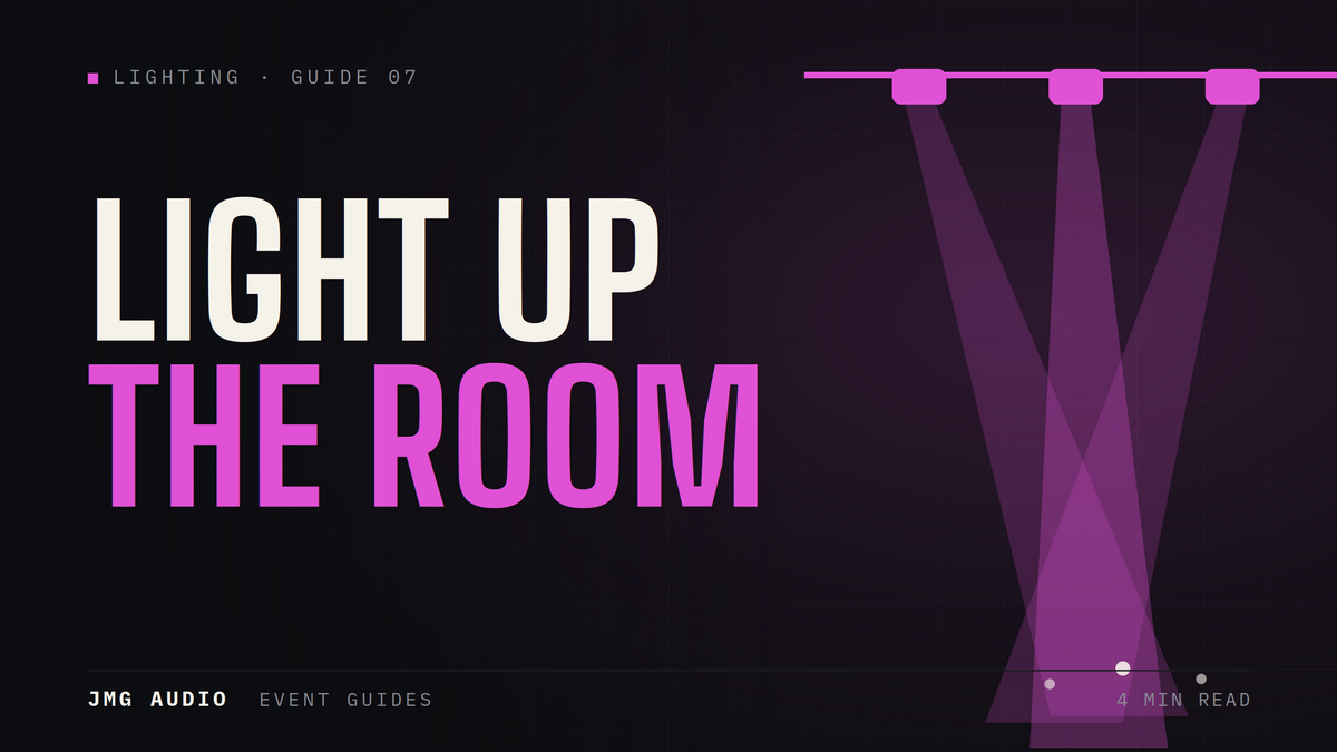 Event Lighting Explained: Uplighting, Moving Heads & Effects