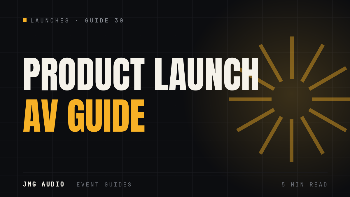 AV for a Product Launch: What You Actually Need