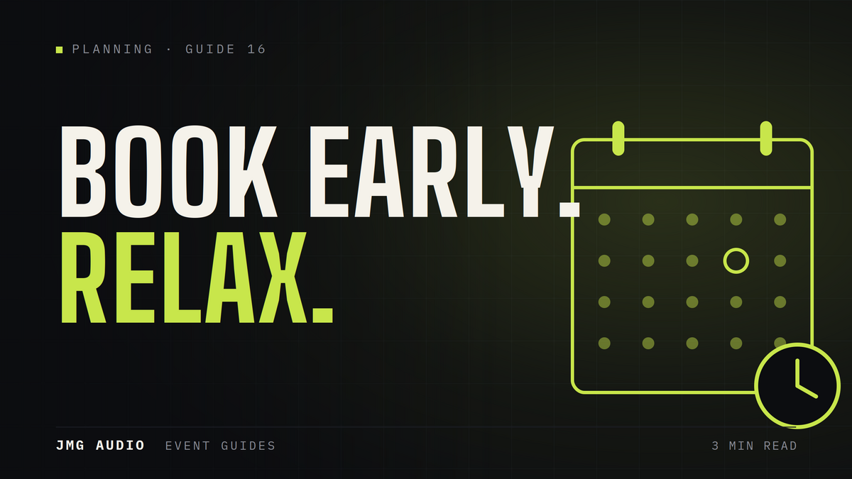 How Far in Advance Should You Book Event AV?
