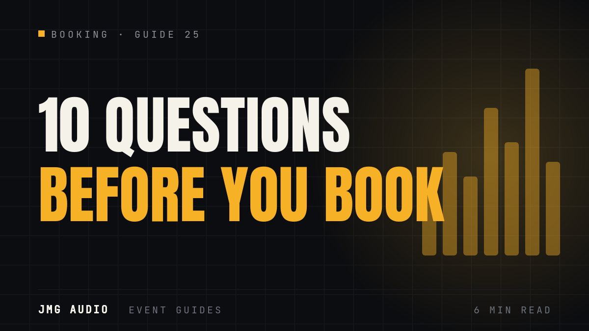 10 Questions to Ask Before Booking an AV Company